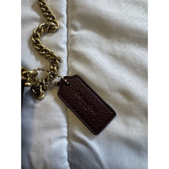 Coach Mila Crossbody Bag Polished Pebble Leather Merlot Gold Chain New with Tags - Picture 10 of 15